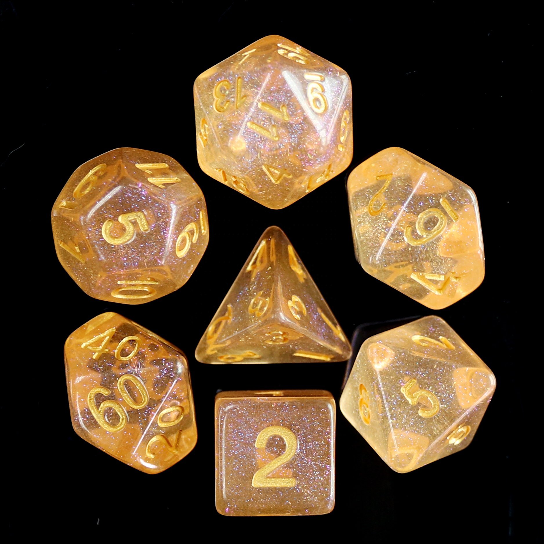 Promotional resin dice party game polyhedron rainbow dice