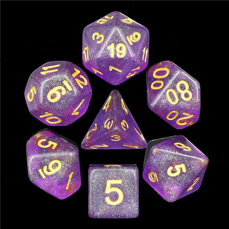Promotional resin dice party game polyhedron rainbow dice