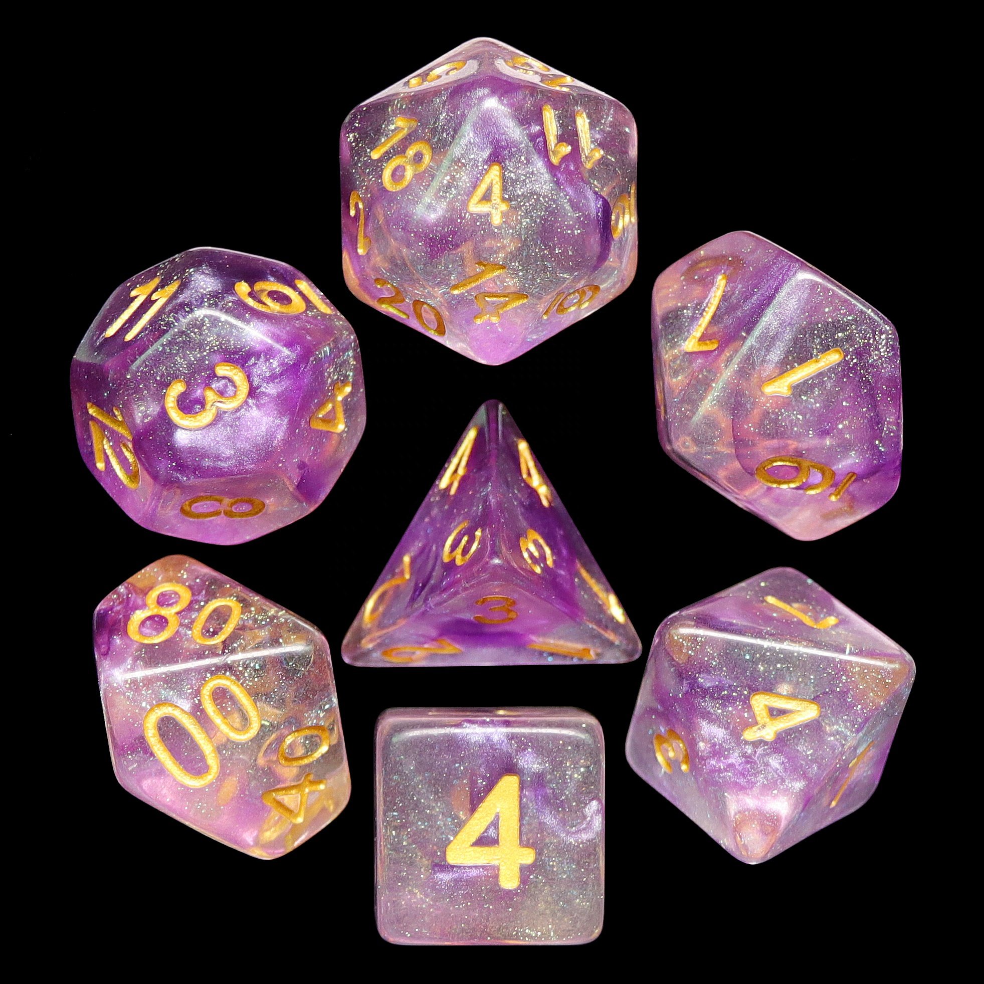 Promotional resin dice party game polyhedron rainbow dice