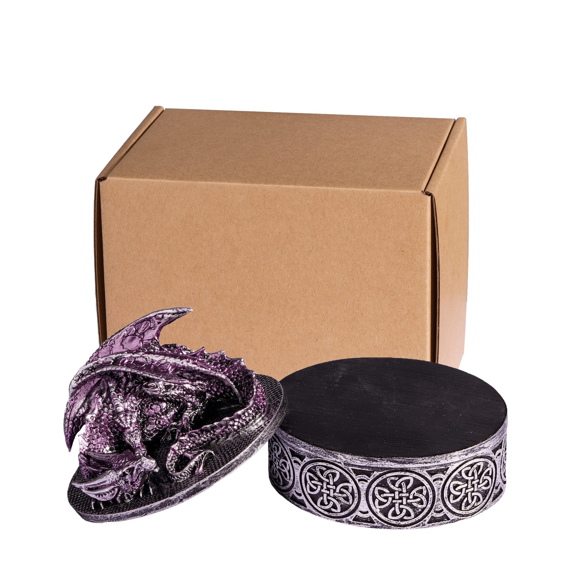 Udixi Retro Dragon Resin RPG Dungeons and Dragons d&d custom made Dice Box Dice Case packaging