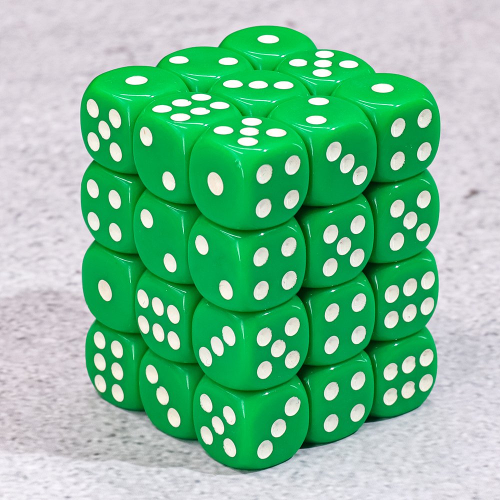 HD Dice Opaque hot selling 12mm 36 pcs pips dice with plastic box for RPG dnd board game