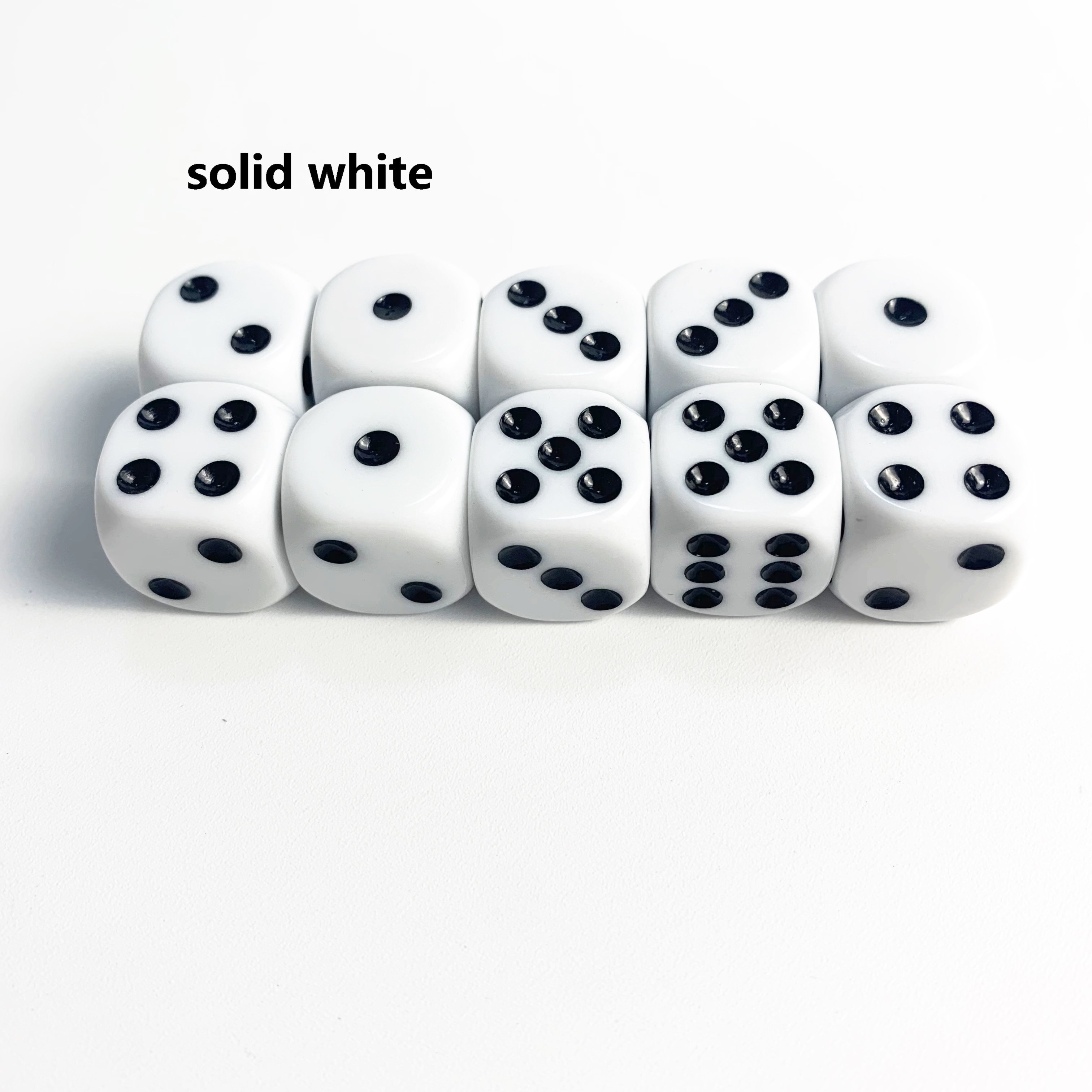 semi opaque colors 16mm sided round corner pip dots cube plastic acrylic bouncing game dices cubes wholesale dice casino dice