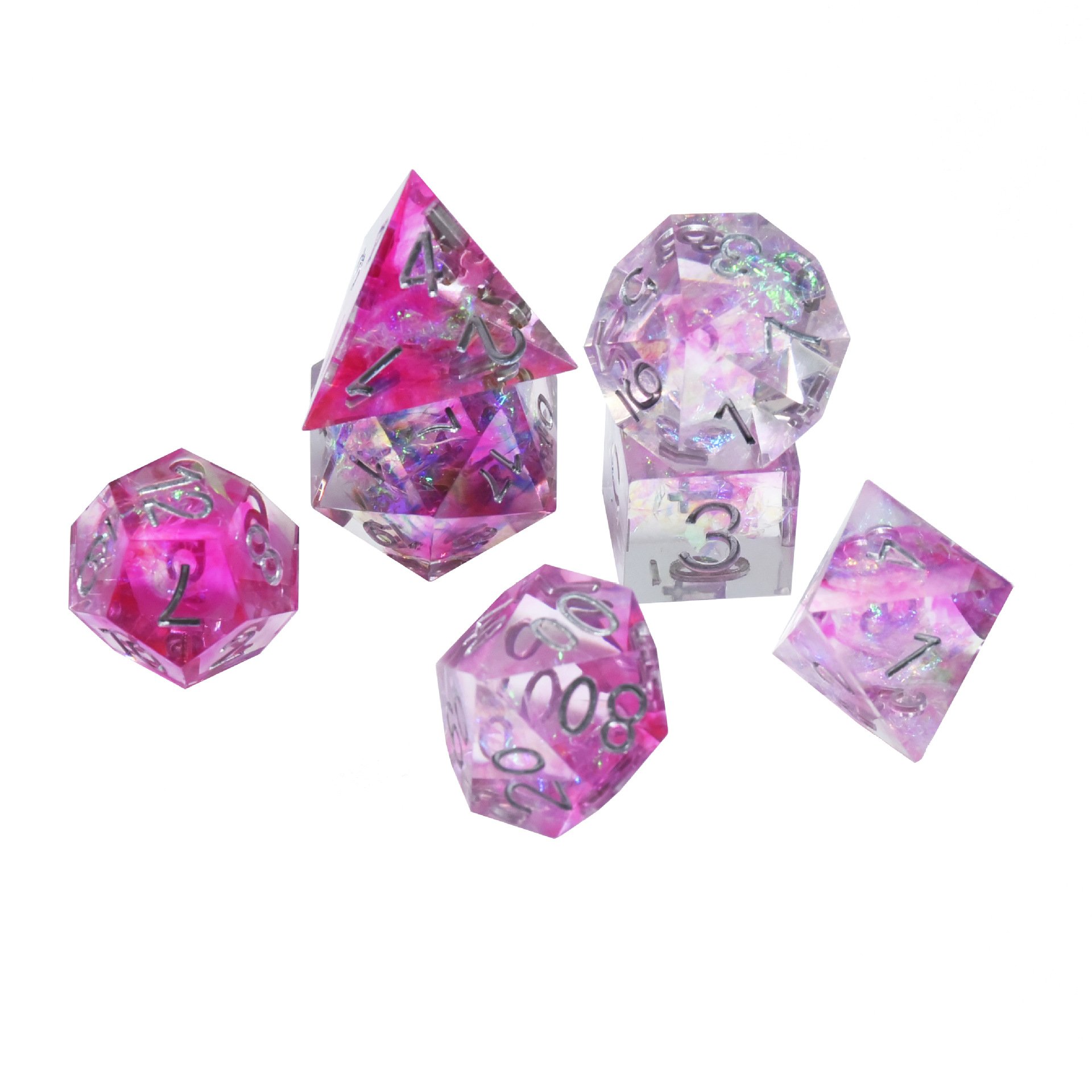 Dice Resin Dnd Rpg Dungeons And Dragons Flower Edge Dice With Immortal Love