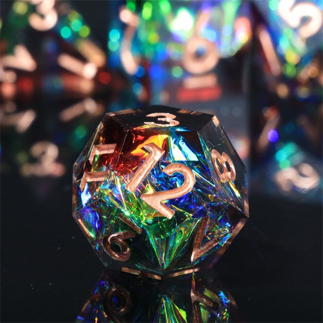 Mini Planet wholesale dnd dice Dragon and Dungeon Dice Resin Polyhedral Sharp Edges RPG board role-playing games Dice Set