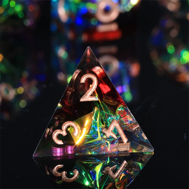 Mini Planet wholesale dnd dice Dragon and Dungeon Dice Resin Polyhedral Sharp Edges RPG board role-playing games Dice Set