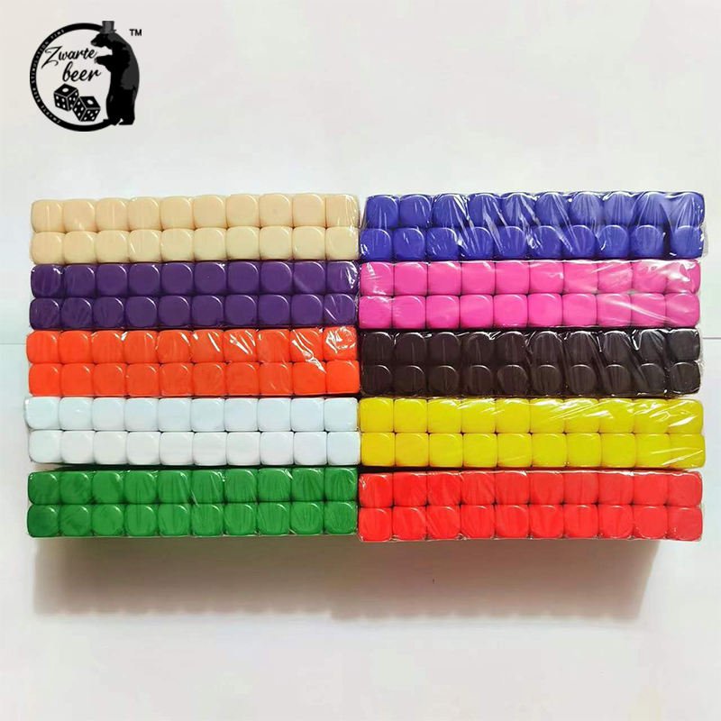 custom dice D6 16mm Wholesale Round Corner Colored Plastic With One Side Blank Engraving and printing Dice game blank dice