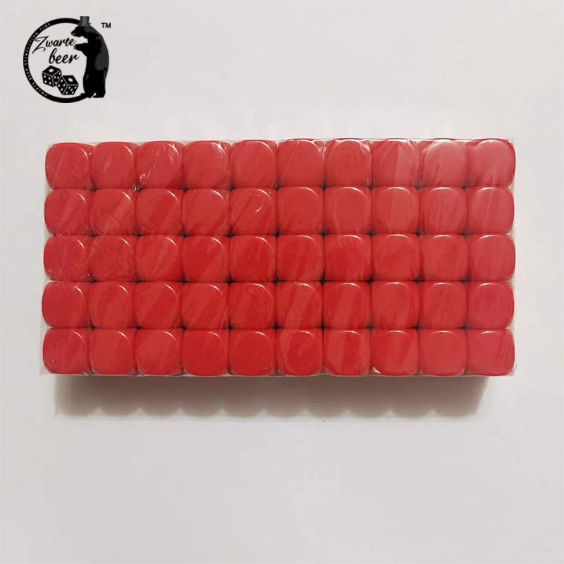 custom dice D6 16mm Wholesale Round Corner Colored Plastic With One Side Blank Engraving and printing Dice game blank dice