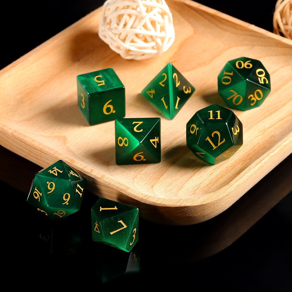 Dice Manufacturers RPG Polyhedral Cat Eye Glass Dice For Role-playing Board Games DND