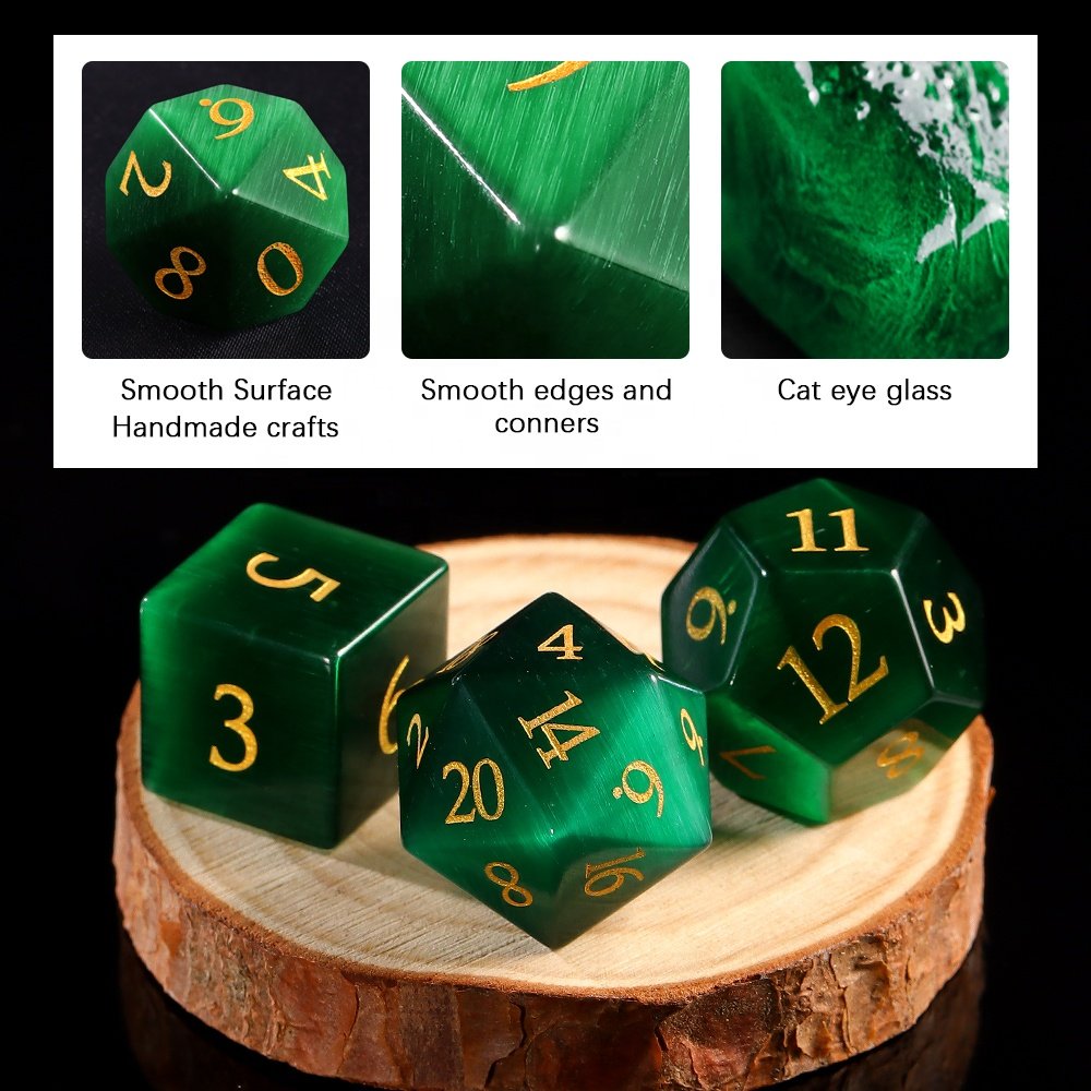 Dice Manufacturers RPG Polyhedral Cat Eye Glass Dice For Role-playing Board Games DND