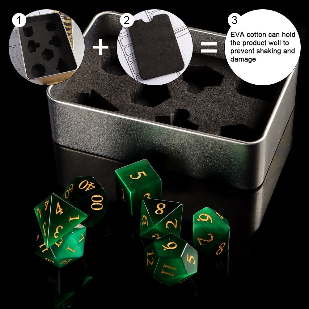 Dice Manufacturers RPG Polyhedral Cat Eye Glass Dice For Role-playing Board Games DND