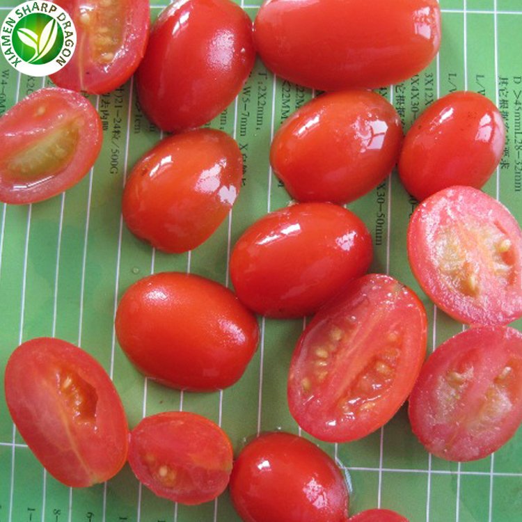 IQF Tiny Miniature Cherry Tomatoes Half Cherrytomatoes Dice Sliced Diced Cubes EDIBLE Tomato Seeds China Frozen Bulk Organic Red