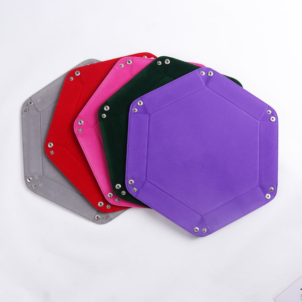 Supplier Direct OEM Foldable Quadrilateral Storage Box PU Leather Game Dice Tray