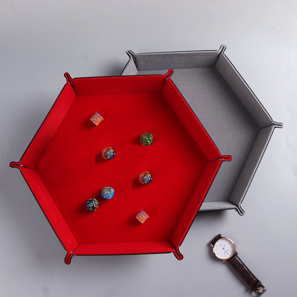 Supplier Direct OEM Foldable Quadrilateral Storage Box PU Leather Game Dice Tray