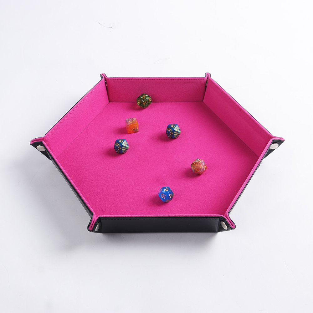 Supplier Direct OEM Foldable Quadrilateral Storage Box PU Leather Game Dice Tray