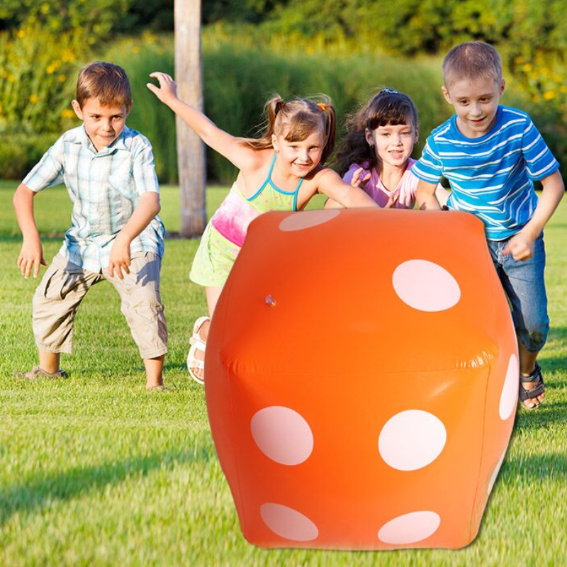 12 Inch Jumbo Inflatable Dice White and Black Large Dice for Indoor and Outdoor Broad Game
