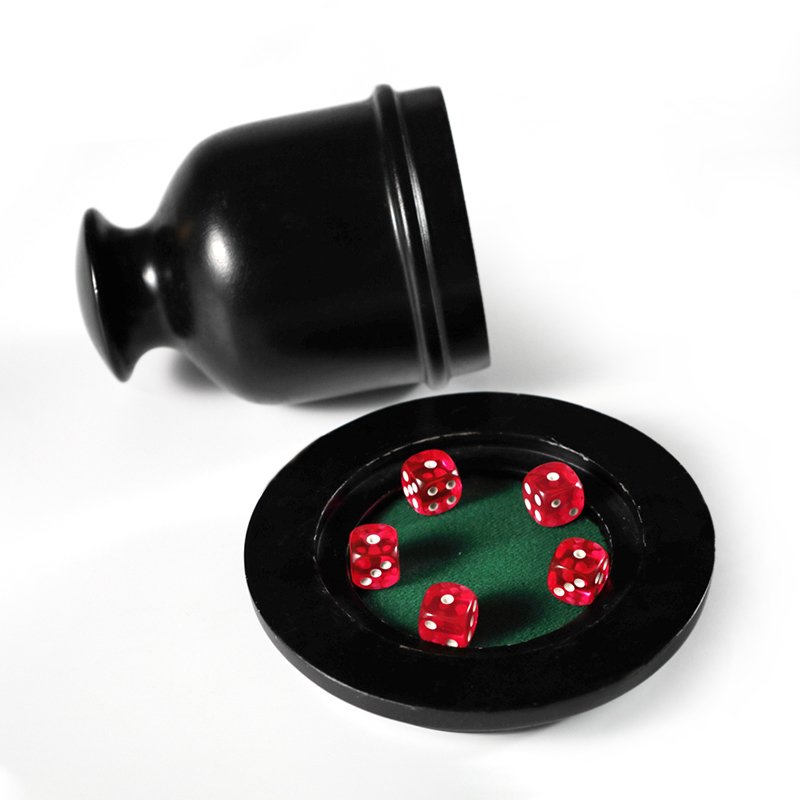 High Quality Black Wooden Dice Shaker Cup Casino Game Accessory Craps Game Shaker Dice Shaker