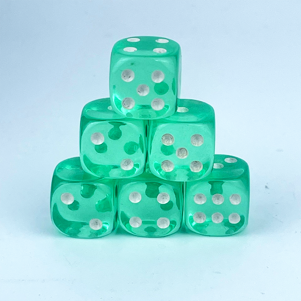 D6 14mm Acrylic Dice Rounded Corners Transparent Custom Dice Board Game Dice Game