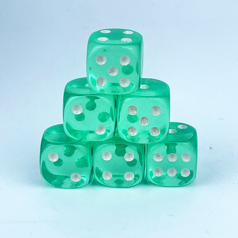 D6 14mm Acrylic Dice Rounded Corners Transparent Custom Dice Board Game Dice Game