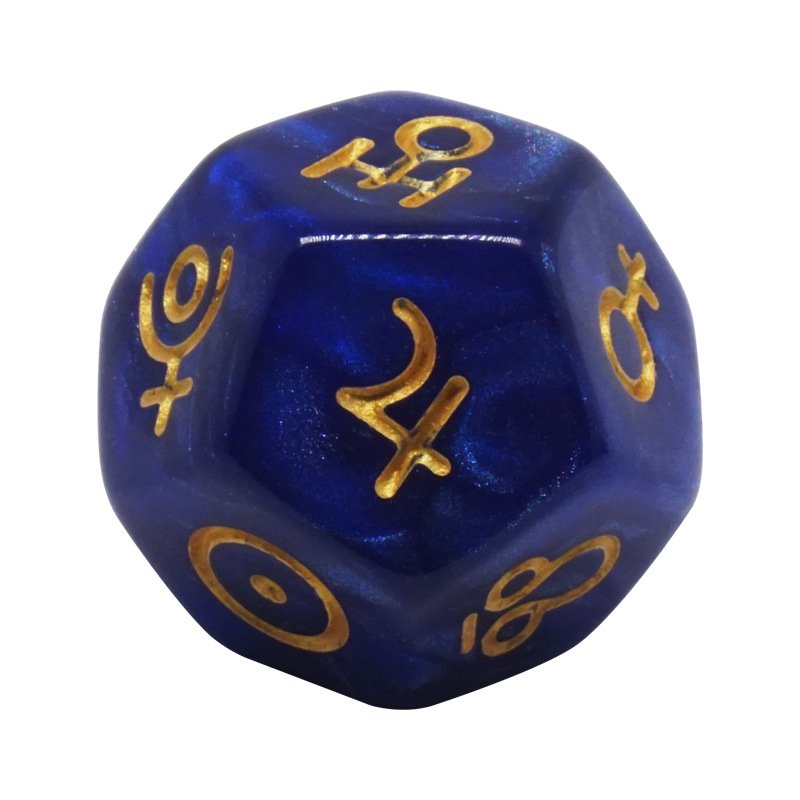 3Pcs Set 12 Constellation Astrology Dice 12 Sided Dice Tarot Constellation Divination Board Game 12 Face Polyhedron Dice
