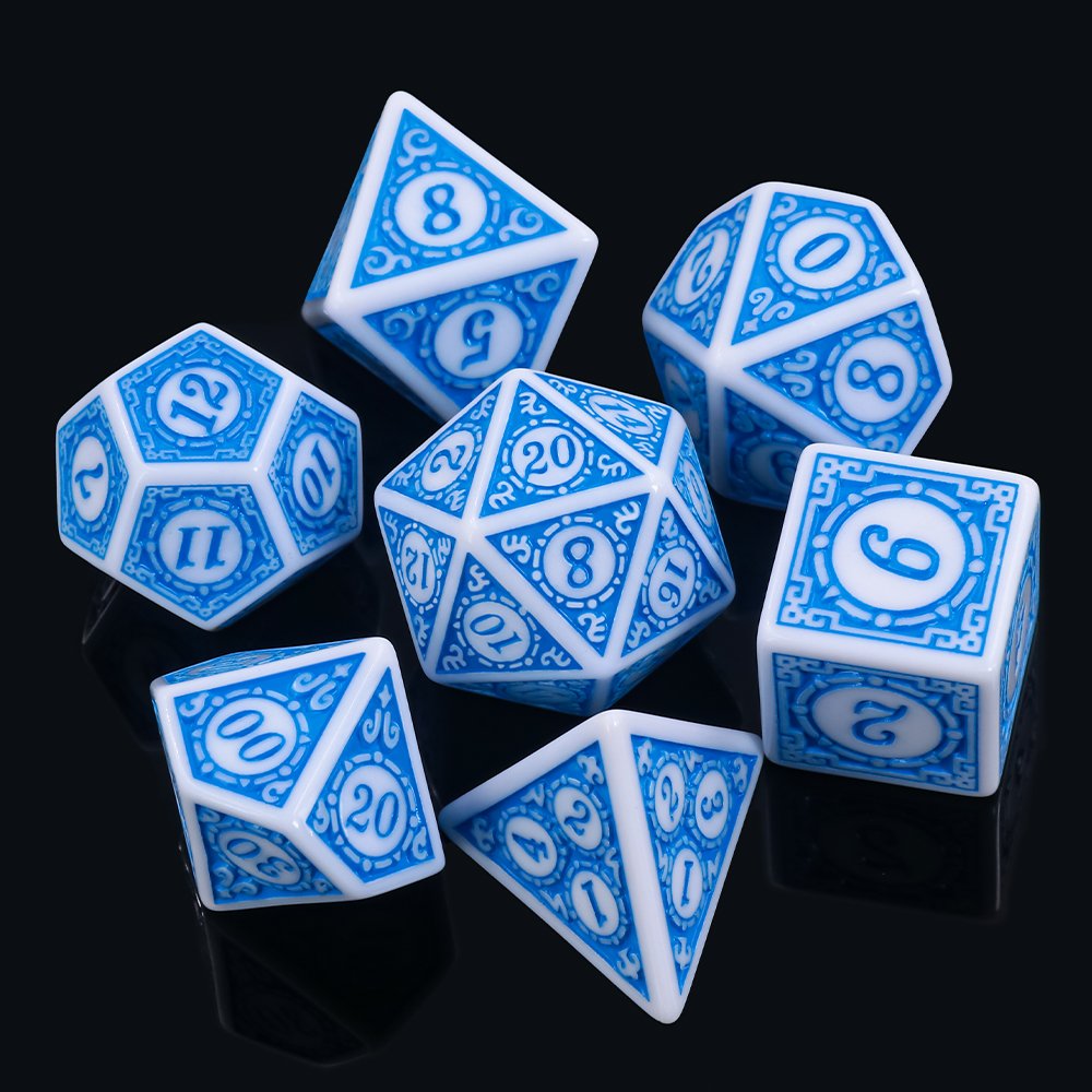 DND rpg Dungeons and Dragons acrylic custom polyhedral acrylic opaque dice sets for roll dice games