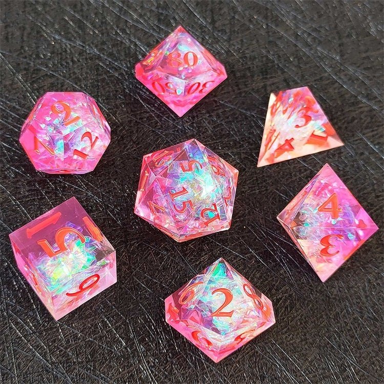 DND Factory Custom Engraved Resin D6 Polyhedral Dice Bulk Black for RPG Games
