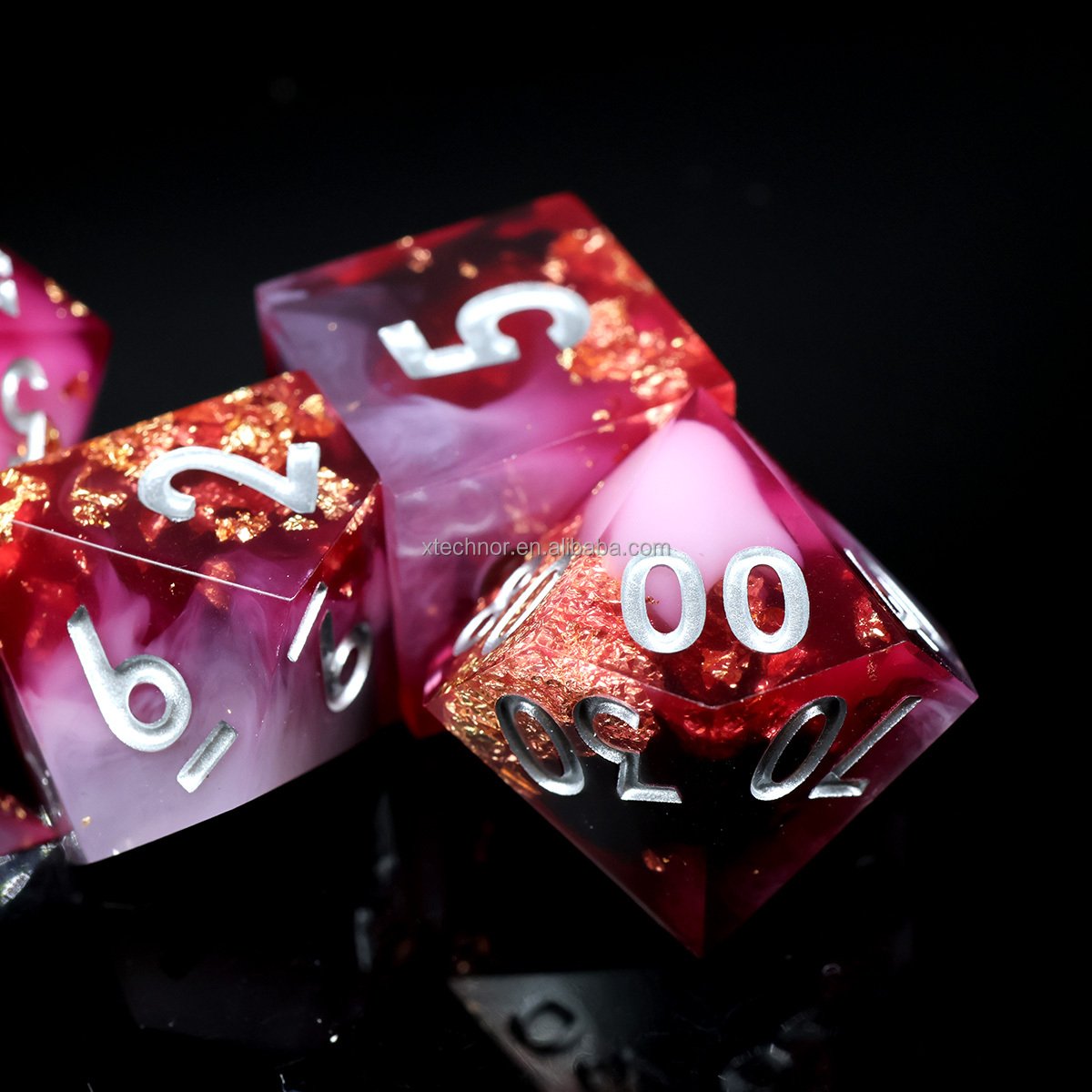 Custom Resin DnD Dice Set Sharp Edge Polyhedral Dice For Board Game d&d rpg Full Set Dice-The Last Warrior