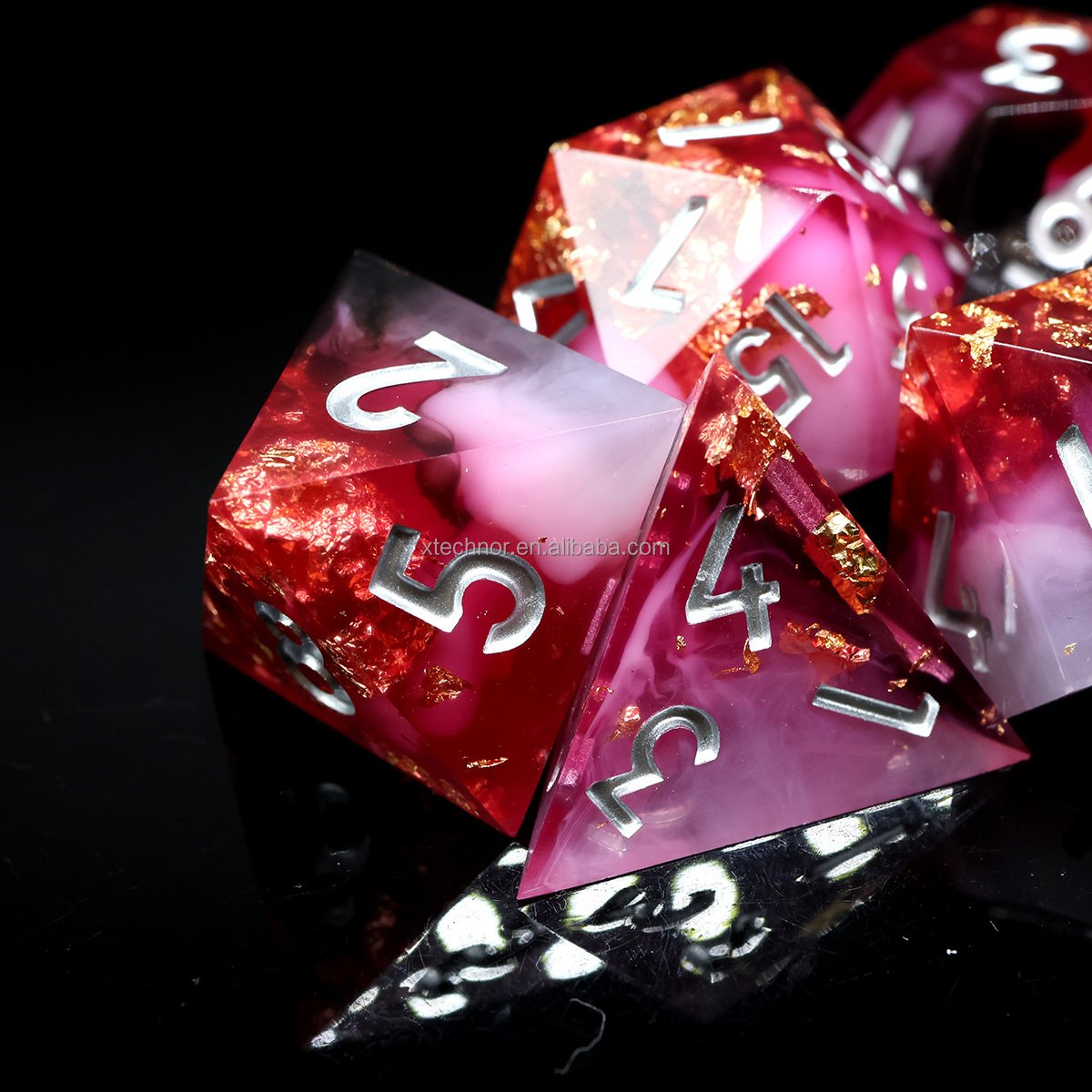 Custom Resin DnD Dice Set Sharp Edge Polyhedral Dice For Board Game d&d rpg Full Set Dice-The Last Warrior