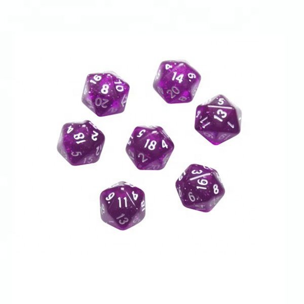custom Plastic dice dice set