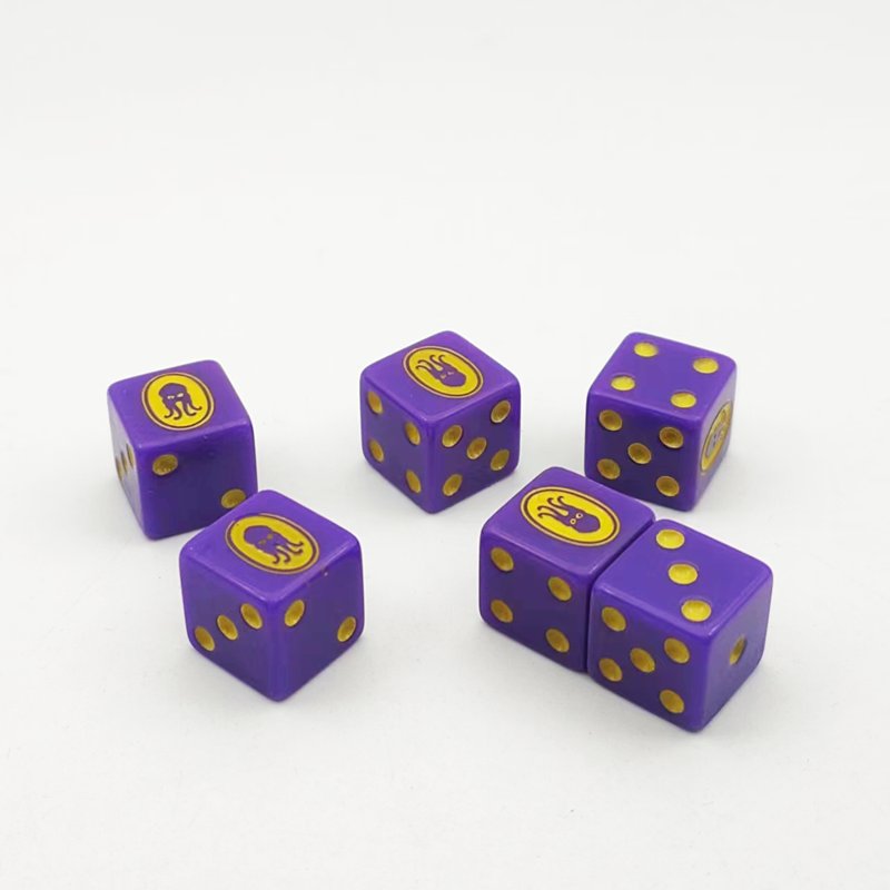 custom rounded personalized logo marbled engrave dice d6 polyhedral acrylic 16mm casino adult games dice