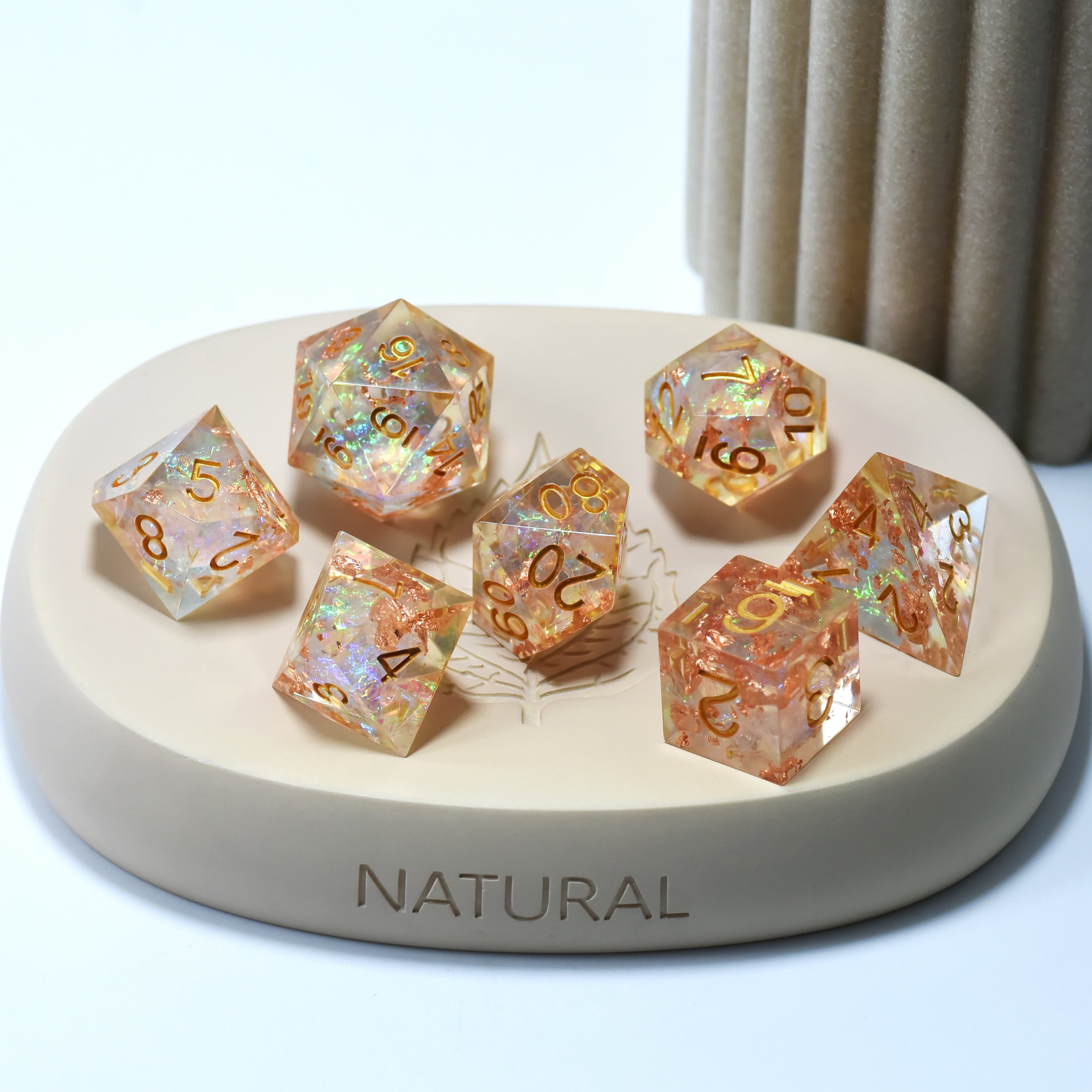 Custom Logo Plastics Dice Set For Dragon and Dungeon RPG Board and Card Games Polyhedral Resin Edge Dnd Dices