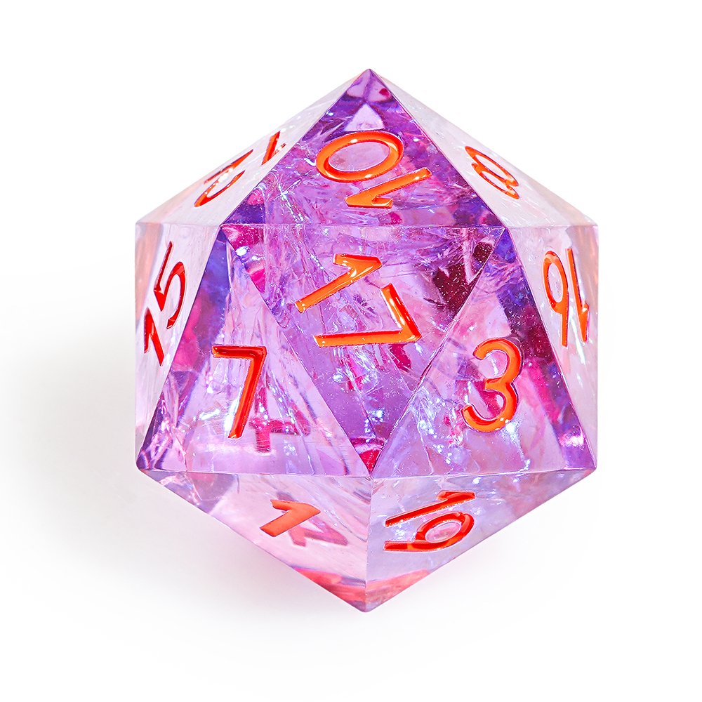 Resin DND Dice Sharp Edge Polyhedral Dice 7-Die DND Handmade Resin Dice for Dungeons and Dragons RPG Table Games Pick