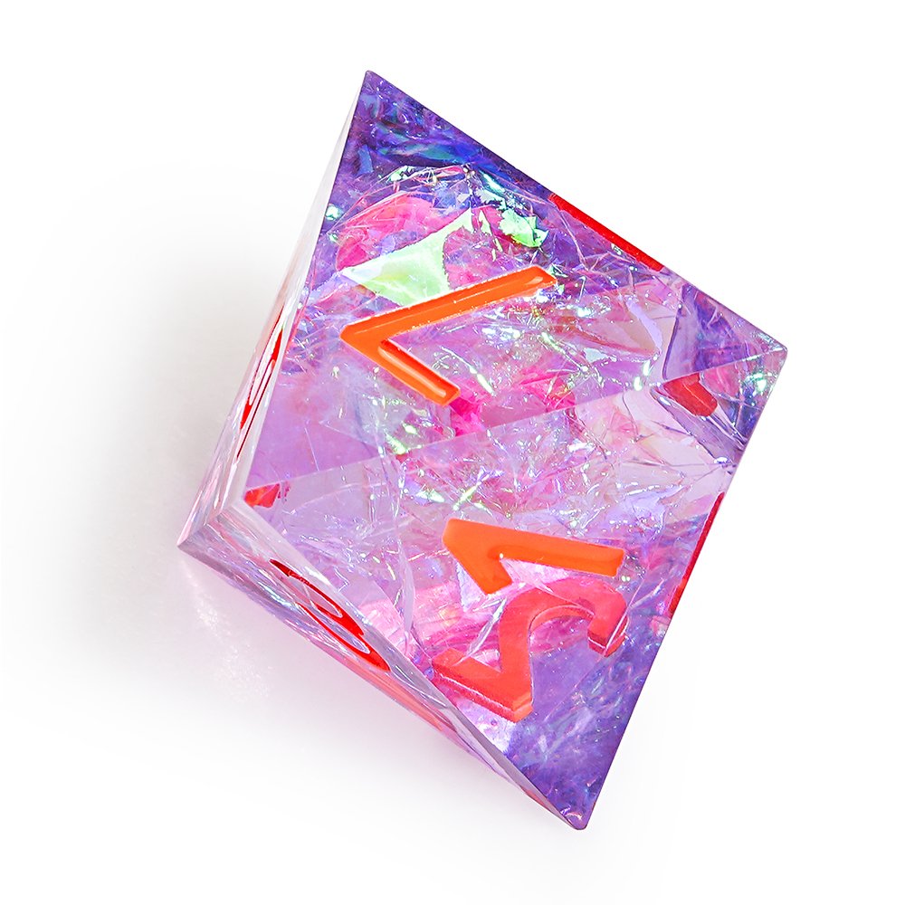 Resin DND Dice Sharp Edge Polyhedral Dice 7-Die DND Handmade Resin Dice for Dungeons and Dragons RPG Table Games Pick