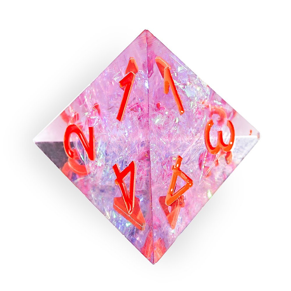 Resin DND Dice Sharp Edge Polyhedral Dice 7-Die DND Handmade Resin Dice for Dungeons and Dragons RPG Table Games Pick