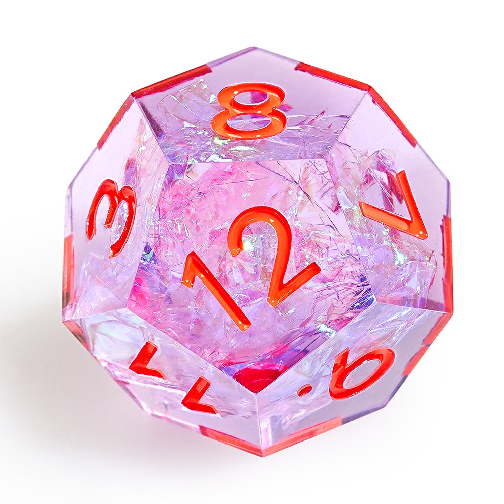 Resin DND Dice Sharp Edge Polyhedral Dice 7-Die DND Handmade Resin Dice for Dungeons and Dragons RPG Table Games Pick