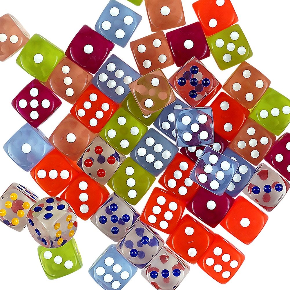 Wholesale custom d6 16mm dice rounded corners transparent colorful gambling dice color paint from manufacturer