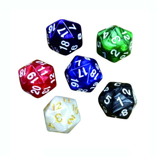 Plastic round corner transparent game dice