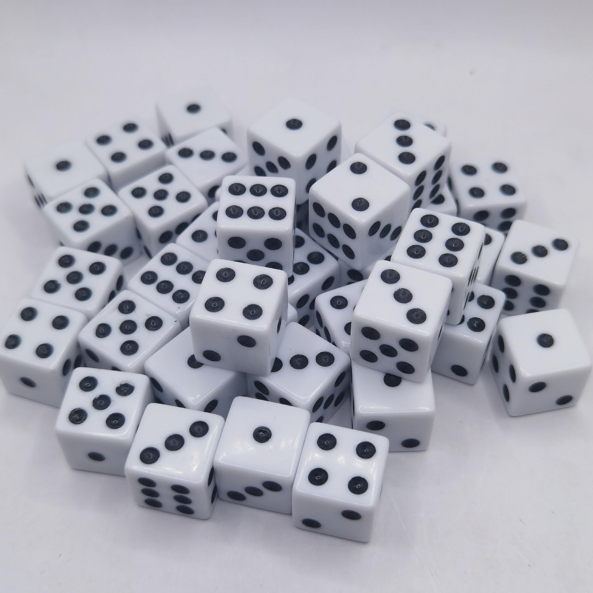 8mm Six Sided D6 Small Square dice manufacturers D6 acrylic rpg games custom dice 8mm black