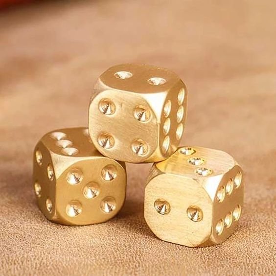 Hand-Crafted Playing Dice Custom Metal Zinc Alloy Pride Flag Brass Alloy Dice Blank Aluminium Games Wholesale