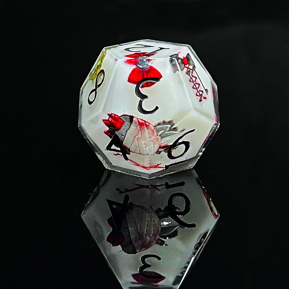 dnd handmade Halloween magnetic quicksand box and new dice style Scary rabbit doll