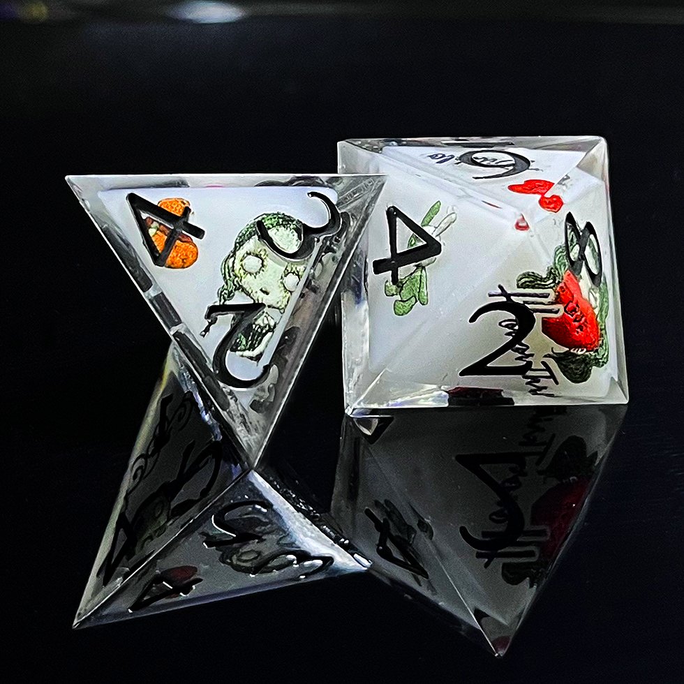 dnd handmade Halloween magnetic quicksand box and new dice style Scary rabbit doll
