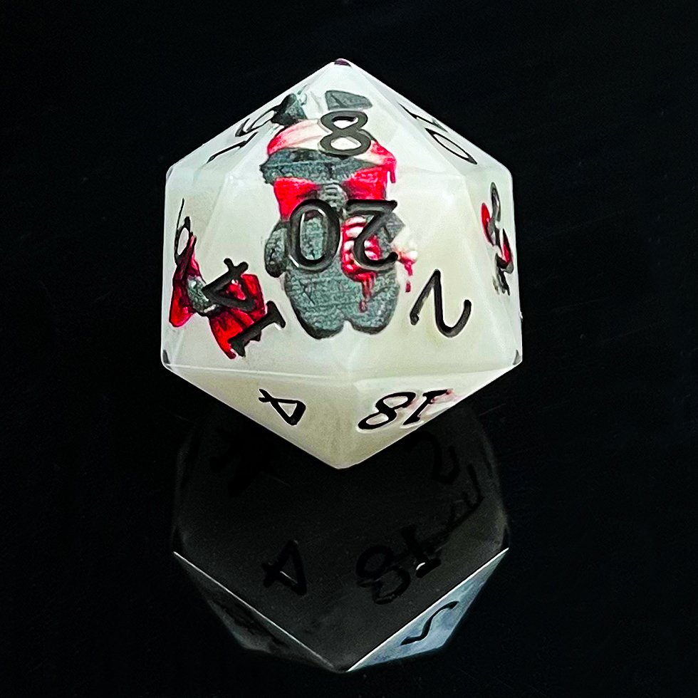 dnd handmade Halloween magnetic quicksand box and new dice style Scary rabbit doll