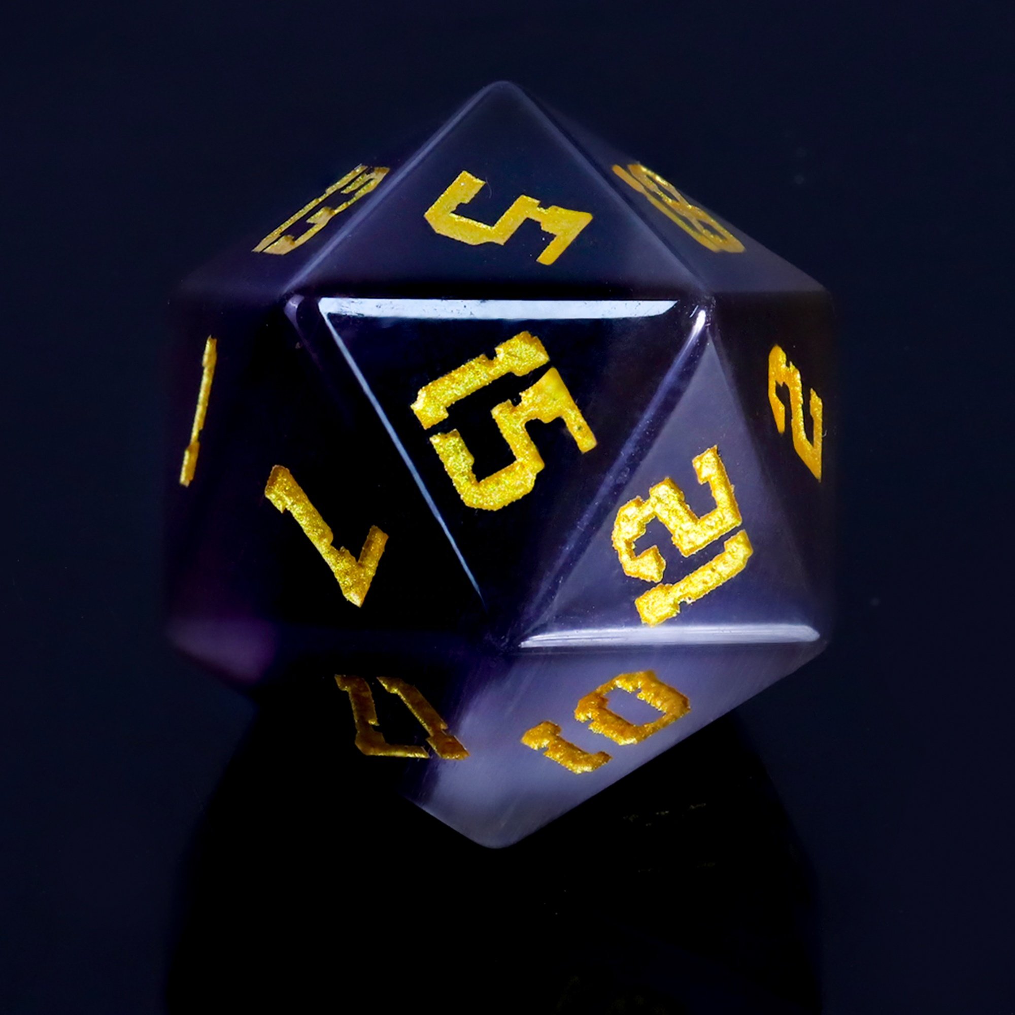 Factory Wholesale D&D Gemstone Red Black White Tri-colors Cat Eye Glass DND Dice Set For Dungeons And Dragons RPG