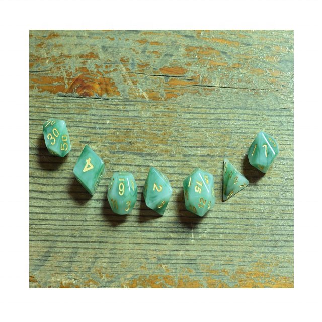 Low Cost multicolor customized 12 Sided Marble Dice set