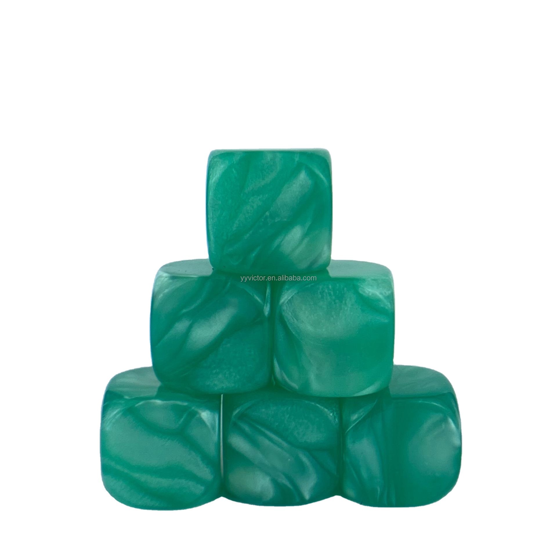 16mm 6 sided DIY jade colors plastic acrylic blank cubes dice blank for painting round corner pearl color for one piece price