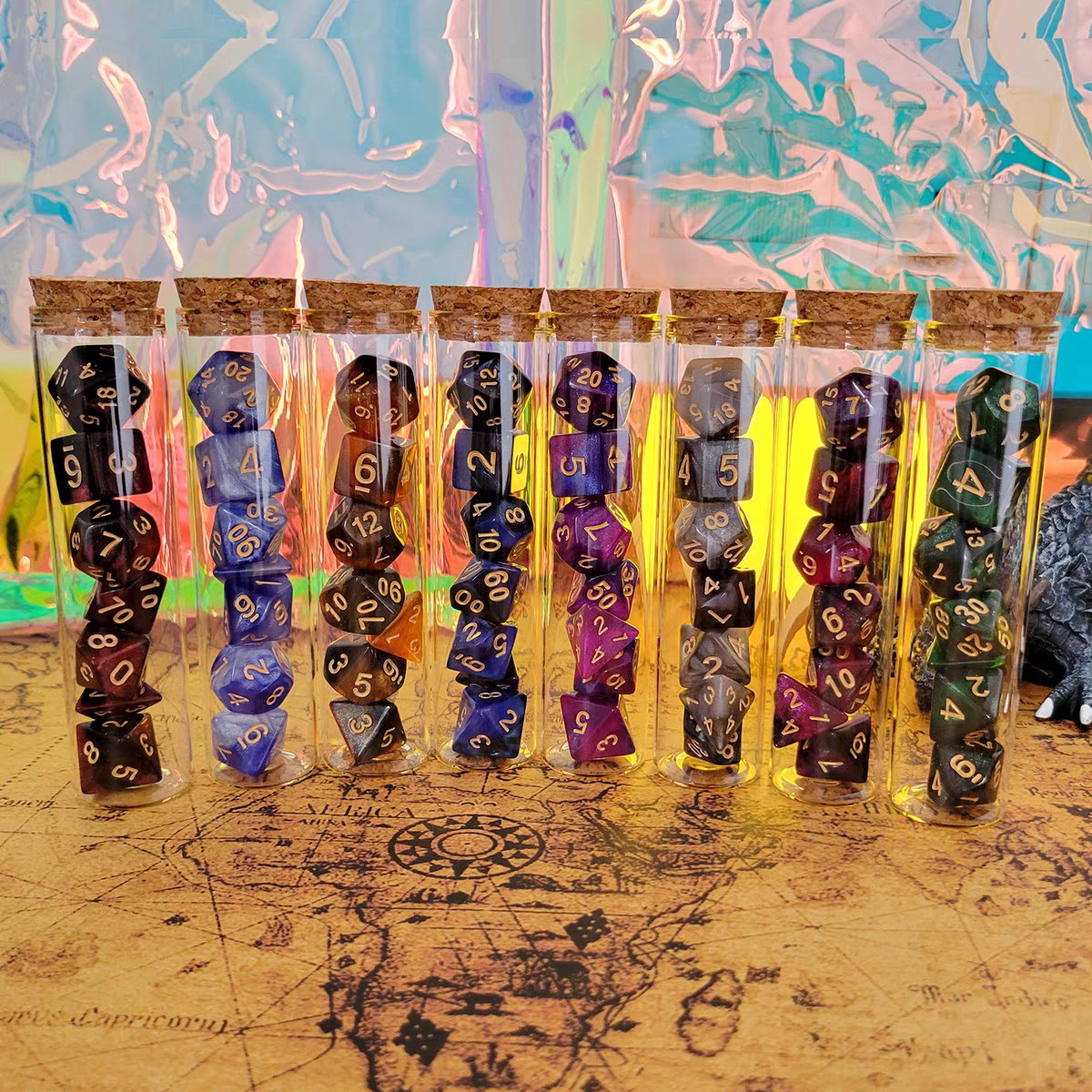 Manufacturers custom 16mm DND transparent dice Translucent Pink 6 Sided Rounded Corners Colored Acrylic Dice