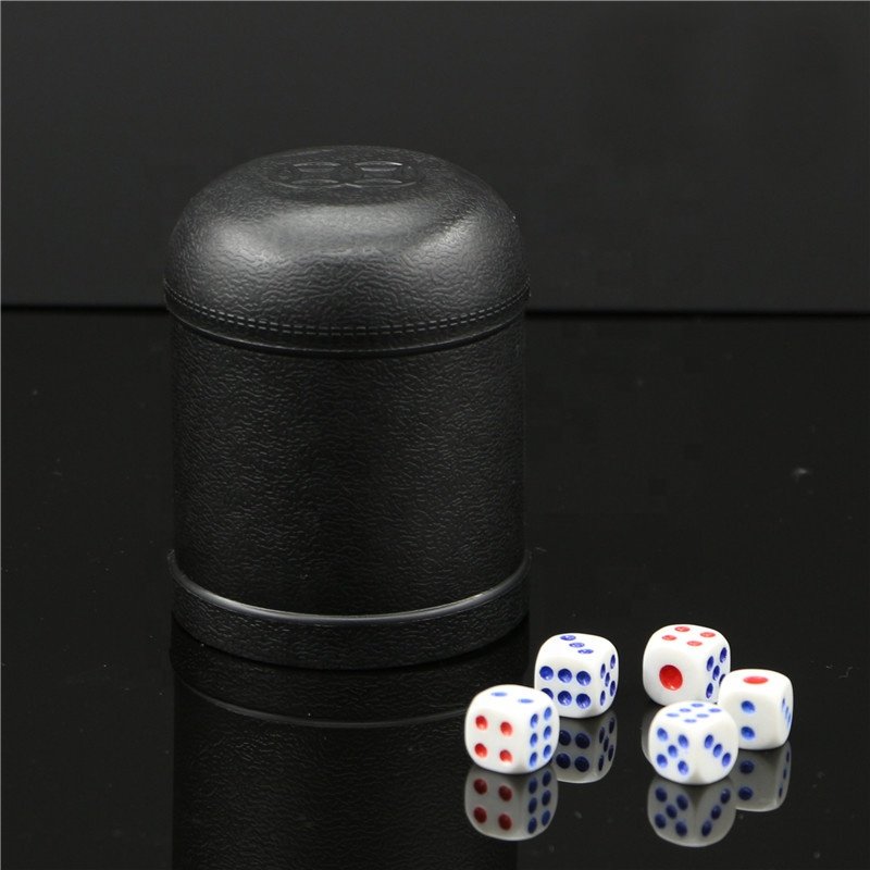 Fashion high quality muitl color durable acrylic plastic bar dice set with cup