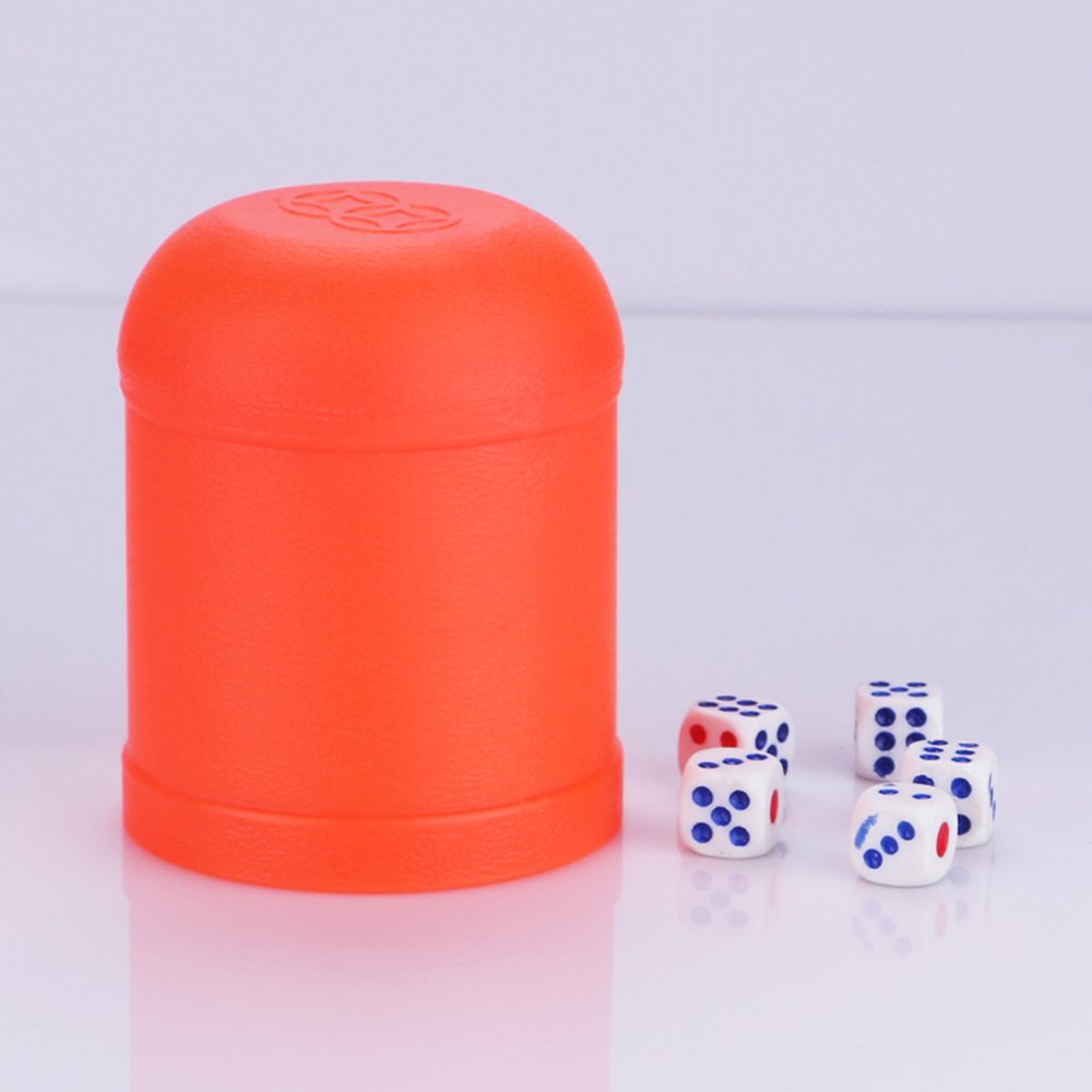 Fashion high quality muitl color durable acrylic plastic bar dice set with cup
