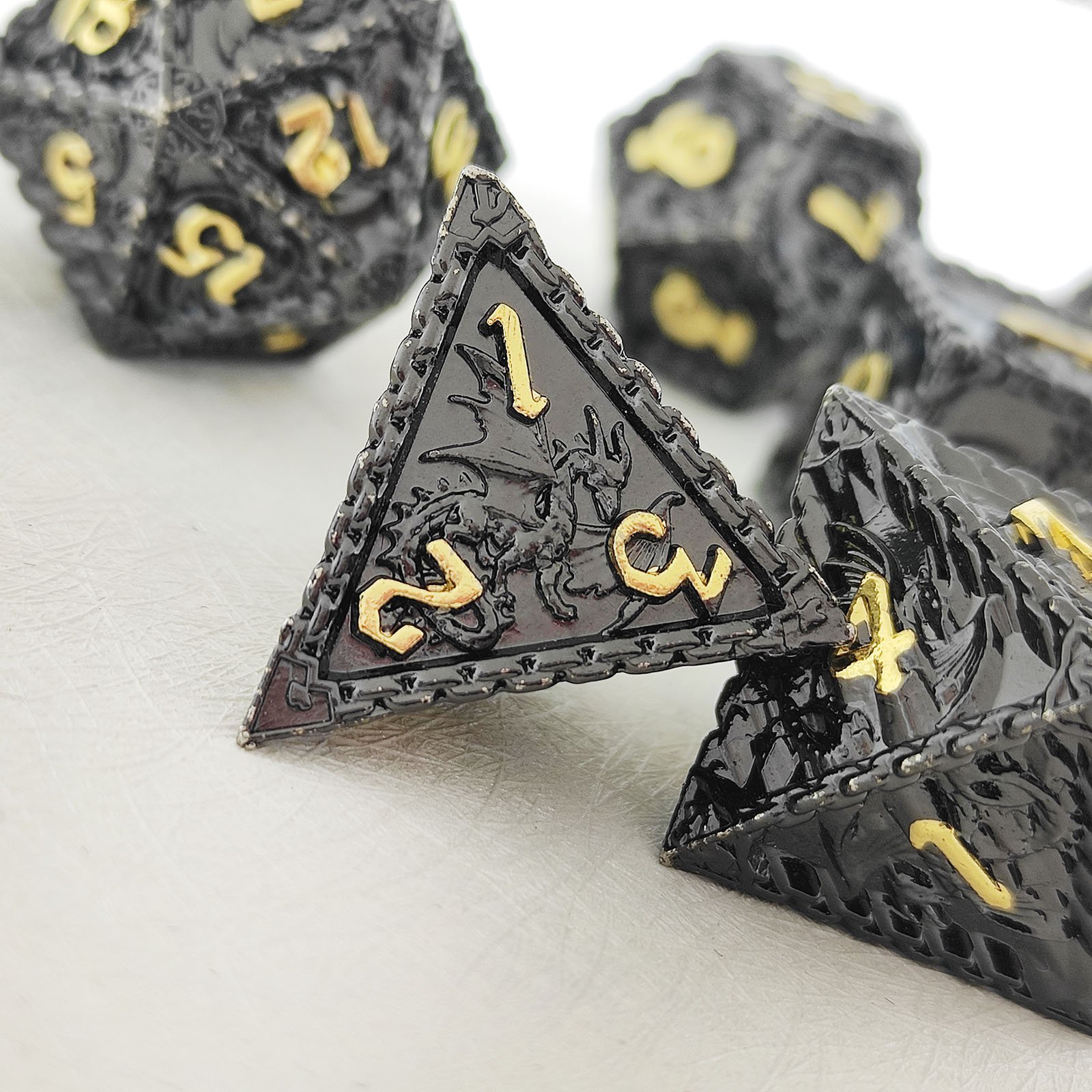 black bulk wholesale resin casino wooden gemstone acrylic dice game dungeons and dragons dnd polyhedral metal dice set custom