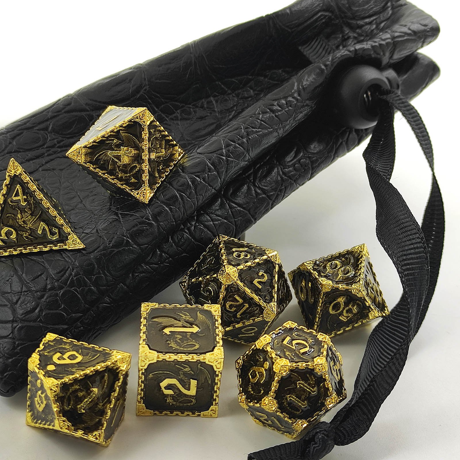 black bulk wholesale resin casino wooden gemstone acrylic dice game dungeons and dragons dnd polyhedral metal dice set custom