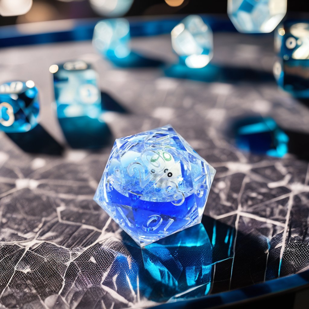 MINI PLANET Handmade D20 Polyhedral Resin RPG Dice Sharp Edge for Dungeons Dragons DND Board Role-Playing Games